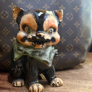 Vintage Ceramic Cat ceramic piggy bank circa 1930’s